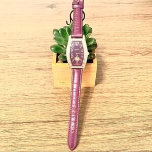 Geneva Elite Rhinestone Purple Watch